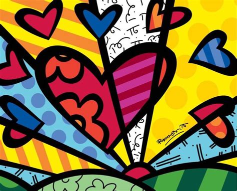 Romero Britto Hearts (from @romerobritto via Instagram; **see under Art ...