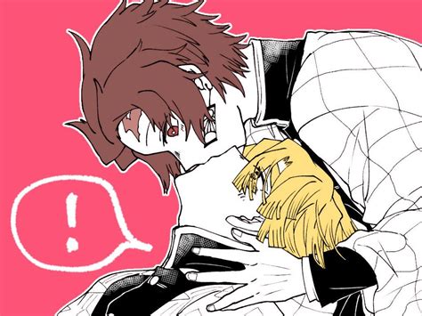 Zenitsu And Tanjiro Kiss