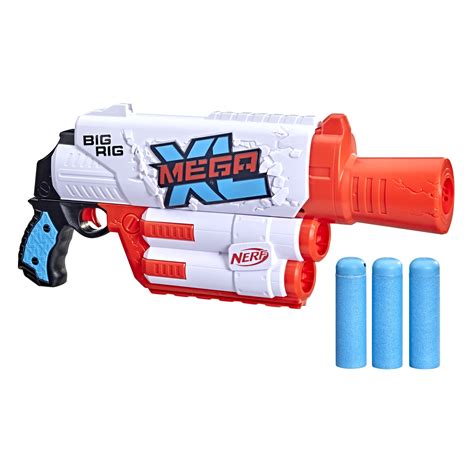 NERF Mega XL Big Rig Blaster, Largest Mega Darts Ever, 3 Mega XL Whistler Darts, XL Dart ...