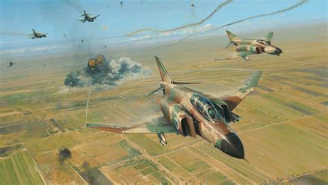 'Double Strike', by Robert Taylor (Israeli Air Force F-4 Phantom IIs attack Egyptian air bases ...