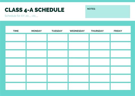 Class timetable chart ideas - retviral