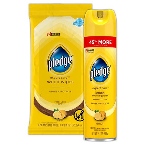 Shop Pledge Lemon Enhancing Wipes & Furniture Polish Bundle at Lowes.com