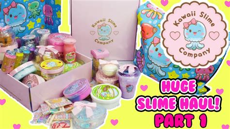 HUGE Slime Haul Honest Review KAWAII SLIME CO Part 1 - YouTube