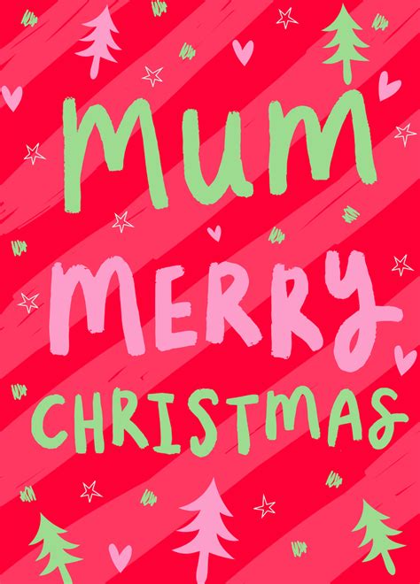 Personalised Merry Christmas Mum Card – Hallmark