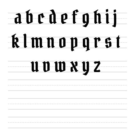 Basic Modern Calligraphy Alphabet Practice Sheets