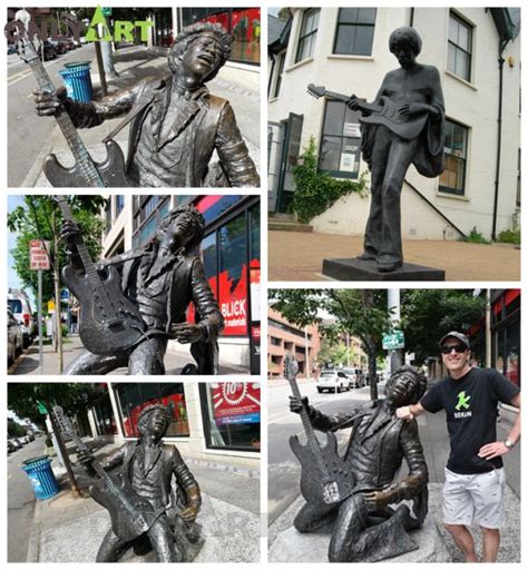 Custom made life size casting bronze jimi hendrix statue in seattle ...