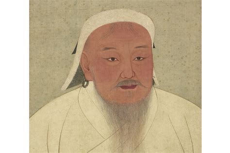 A 14th-century portrait of Genghis Khan. At the height of his power the ...