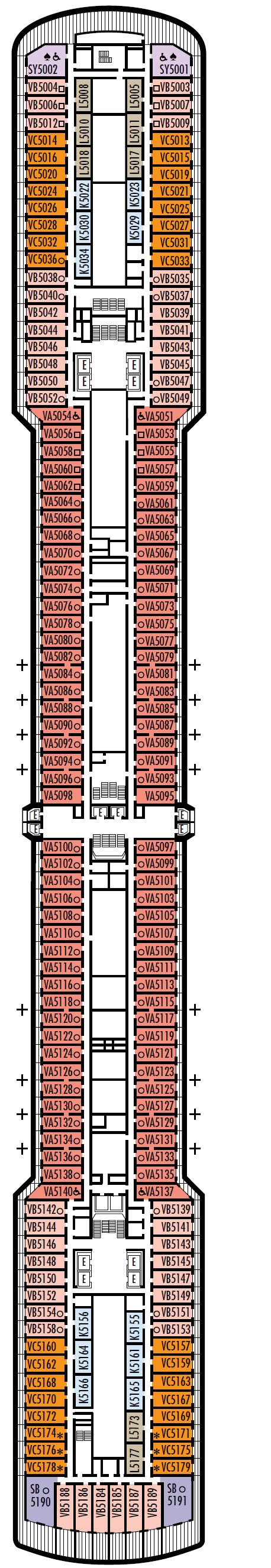 MS Westerdam Deck Plans | CruiseKings