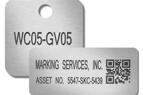 Stainless Steel Equipment Tags | Marking Services Incorporated