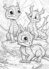 Premium Photo  Coloring Pages For Kids Of dragons And Their Babies sketch template