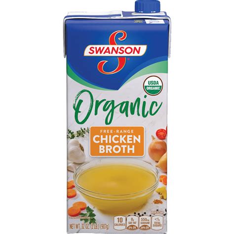 Swanson Organic Free-Range Chicken Broth, 32 oz. Carton - Walmart.com