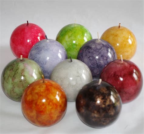 Ball Candles Marble Effect Pack of Two | Ball candles, Diy candles with ...