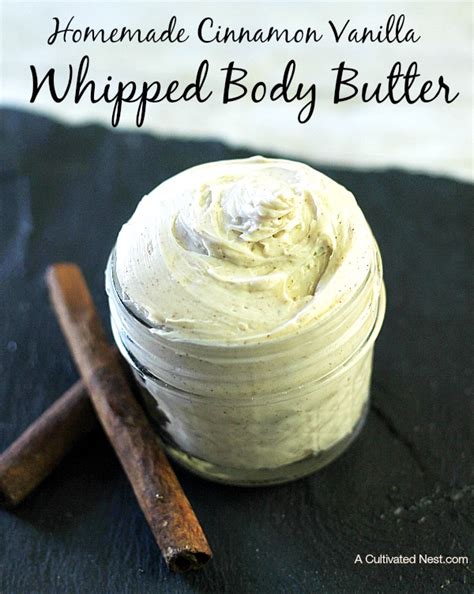 Homemade Cinnamon Vanilla Whipped Body Butter