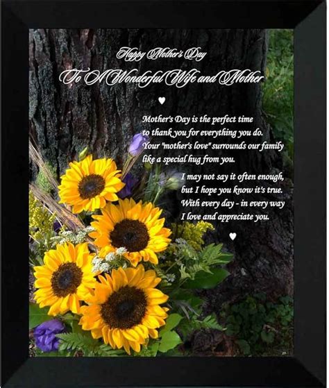 To My Wife on Mother's Day - Sweet Poem From Husband in 8x10 Inch Frame: Amazon.co.uk: Kitchen ...