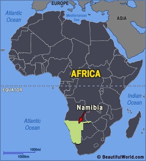 Map of Namibia - Facts & Information - Beautiful World Travel Guide