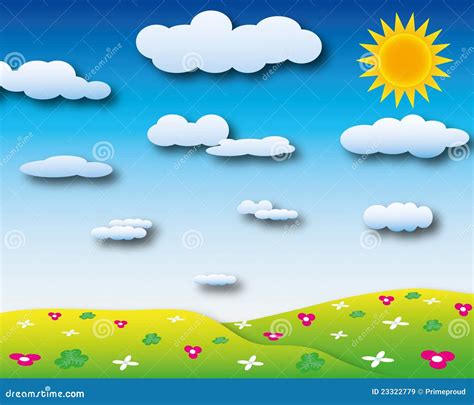 Sunshine day stock illustration. Illustration of landscape - 23322779