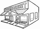 Preschool Grocery Store Coloring Page sketch template