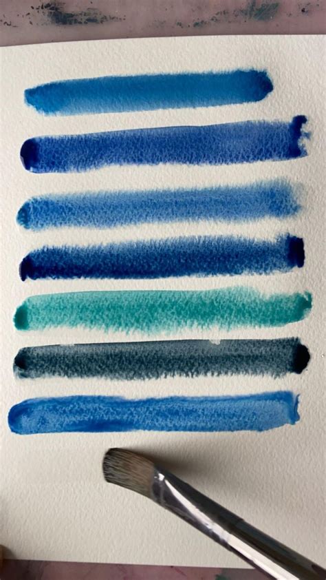 Blue & Blue [Video] | Watercolor subjects, Watercolor techniques, Watercolor artist