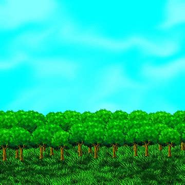 Nature Landscape Forest And Tree Cartoon Illustration Land View Cartoon ...