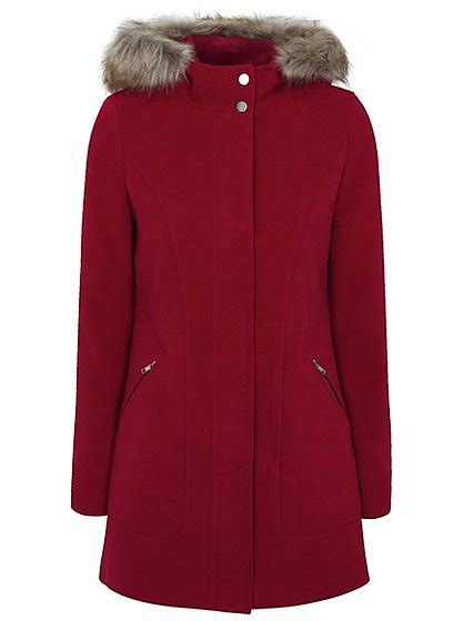 Faux Fur Trim Hooded Coat | Women | George at ASDA