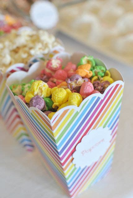 Claire's Rainbow Birthday Party | Rainbow birthday party, Rainbow popcorn, Party snacks