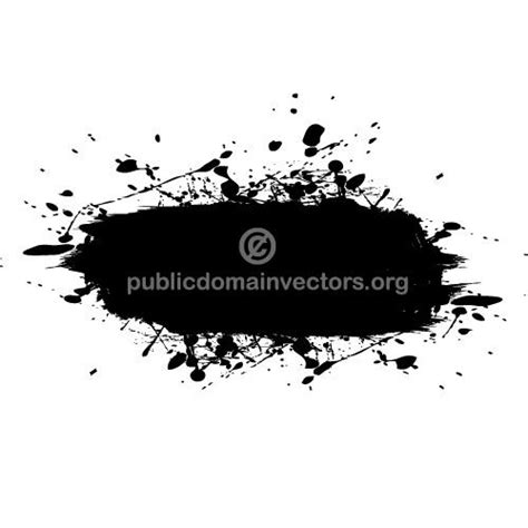 Black paint splash vector | Public domain vectors