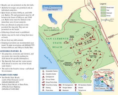 San Clemente State Beach Campground Map | Beach Map