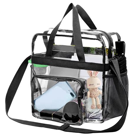 Clear Cross-Body Messenger Shoulder Bag, EEEkit Clear Tote Bag Clear Purse with Adjustable Strap ...