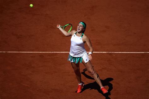 Jelena Ostapenko | Wheeling a round puck