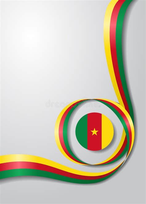 Fond Onduleux De Drapeau Du Cameroun Illustration De Vecteur ...