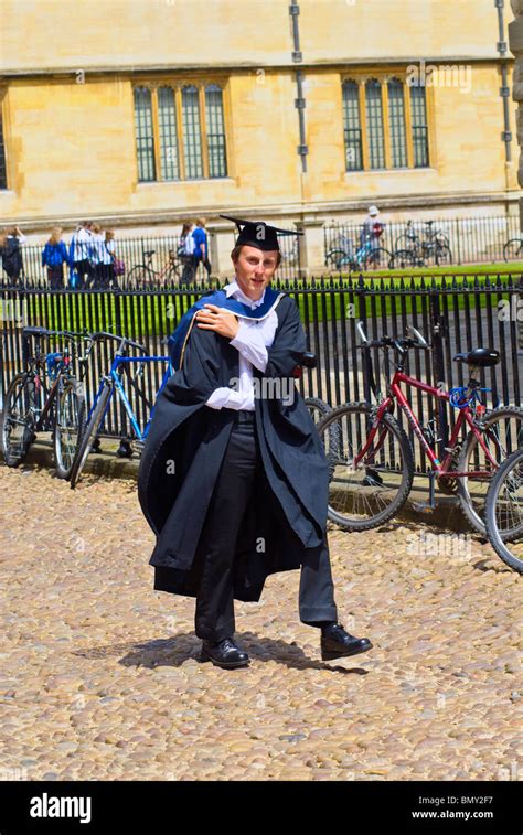 Oxford University student dressed in formal cape and gown Stock Photo ...