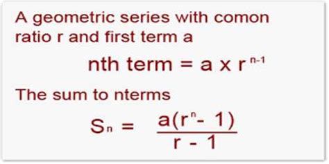 Geometric Progression Formula - Assignment Point