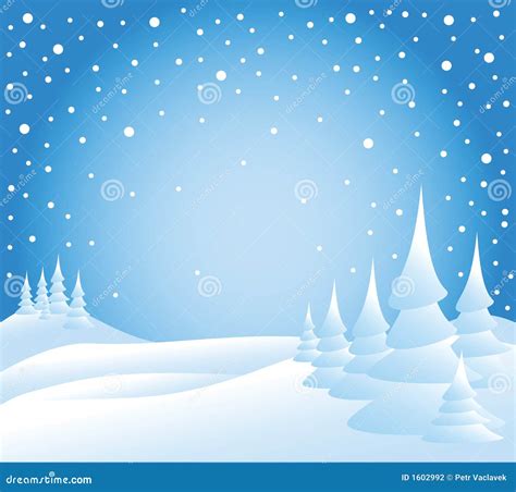 Snow falling on the trees stock vector. Illustration of freeze - 1602992