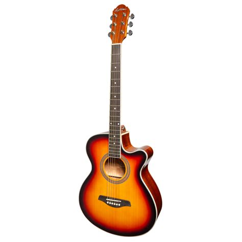 Martinez ’41 Series’ Folk Size Cutaway Acoustic-Electric Guitar ...