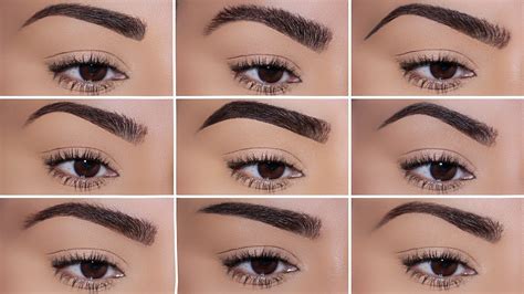 How To: 9 Different Eyebrow Styles & How they TRANSFORM your Face - YouTube