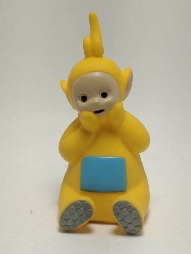 Teletubbies Yellow Laa Laa Sitting Soft plastic 4.25" Toy 1998 Ragdoll ...