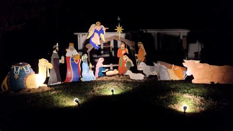 Life size nativity Christmas Light Displays, Christmas Lights, Xmas ...