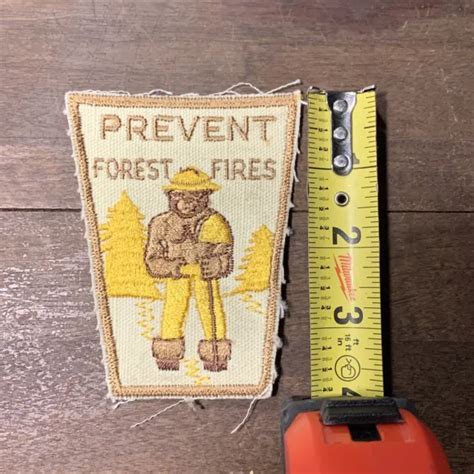 RARE SMOKEY THE BEAR FIRE FIGHTING PATCH PREVENT FOREST FIRES EMT 1960 ...
