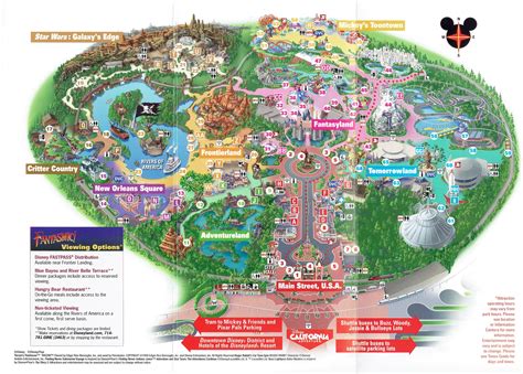 Disneyland Map 2019 Including Galaxy's Edge - Disneyland Guy