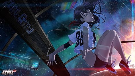 HD wallpaper: Anime, Video Games, Girl, PlayStation 3, Space Invaders, Spaceship, Zero Gravity ...