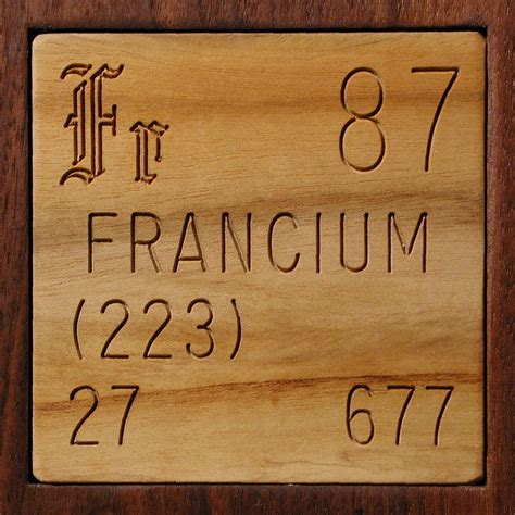 Facts, pictures, stories about the element Francium in the Periodic Table