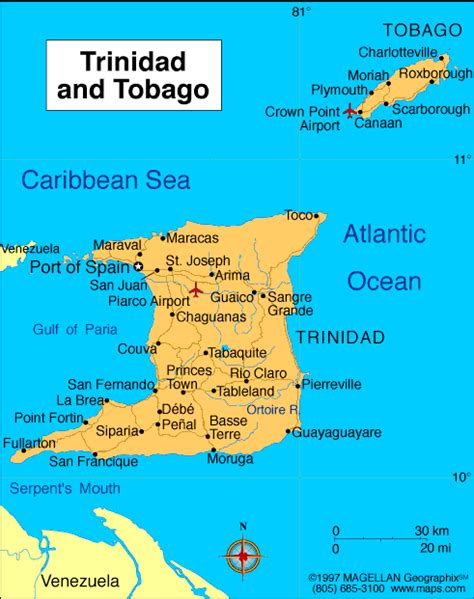 Trinidad and Tobago Atlas: Maps and Online Resources | Trinidad and tobago map, Trinidad ...