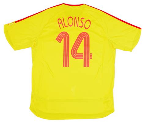 2006-07 Liverpool Away Shirt Alonso #14 - Excellent 9/10 - (XL)