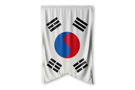 Premium Photo | A banner with the korean flag on it
