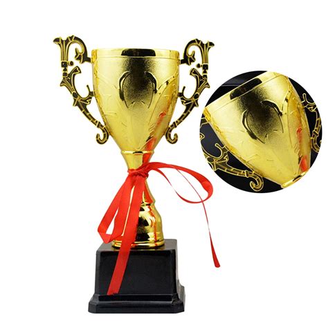 golden award trophy 1PC Golden Creative Award Trophy Plastic Reward ...