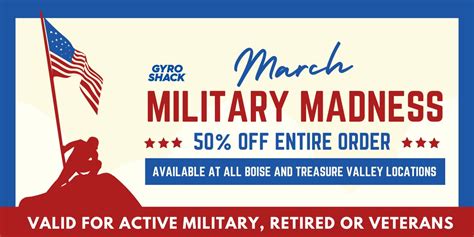 Gyro Shack Military Discount | Boise & Treasure Valley | 3.1 - 3.31