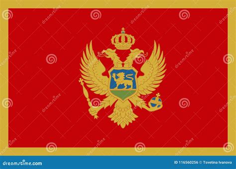 Montenegro National Flag. Official Flag of Montenegro Accurate Colors ...