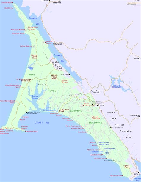 Point Reyes Beaches Map