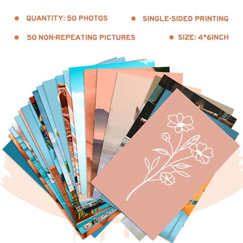 ANERZA Peach Teal Wall Collage Kit Aesthetic Pictures, Aesthetic Room Decor for Teen Girls, Cute ...