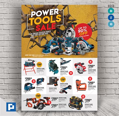 Power Tools Accessories Flyer - PSDPixel